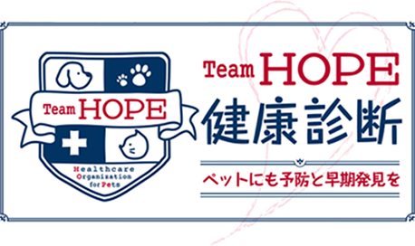 Team HOPE 健康診断　ペットにも予防と早期発見を